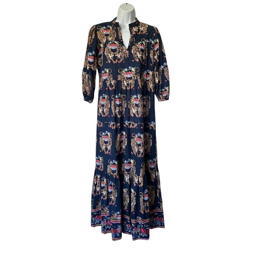 Mary Marshmallow Willow Maxi Dress Navy Twin Tigers Size XS - Picture 6 of 6